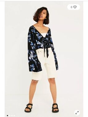 Free People Forties Feels Black Floral Bodysuit